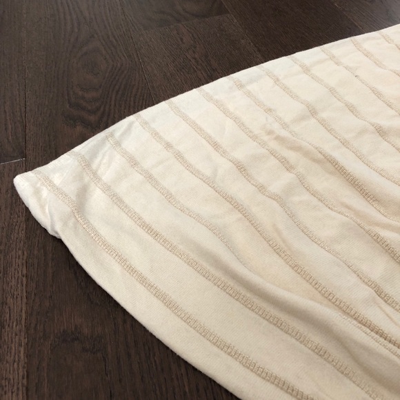 American Eagle Cream Shimmer Knit Flare Dress - Picture 5 of 6